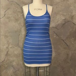 Blue and white stripped tank top